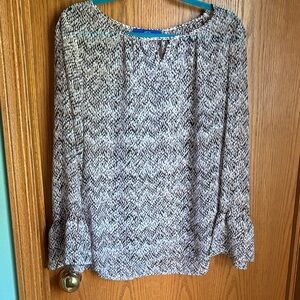 Apt. 9 Patterned Sheer Blouse